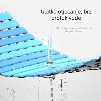 Interlock anti-slip kupaonski tepih za ulaz, kuhinju i WC, pogodan za djecu