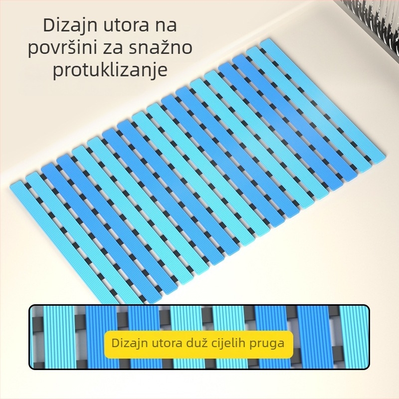 Interlock anti-slip kupaonski tepih za ulaz, kuhinju i WC, pogodan za djecu