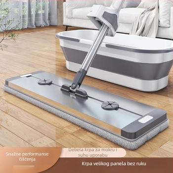 Prilagođeni plosnati mop od aluminijske legure za mokro i suho čišćenje, izuzetno upija, bez pranja rukama