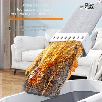 Prilagođeni plosnati mop od aluminijske legure za mokro i suho čišćenje, izuzetno upija, bez pranja rukama