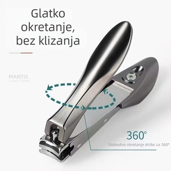 Klešta za nokte s ravnim i kosim oštricom, nehrđajući čelik, moderan alat za njegu noktiju, pakiranje za jedan komad