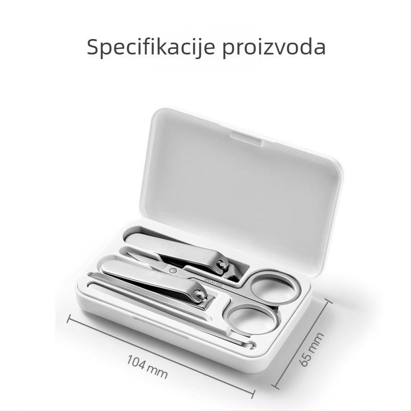 Boyou petdijelni set za nokte za kućnu uporabu, prijenosni, protiv prskanja, žličica za uho, kozmetičke škare i set za graviranje
