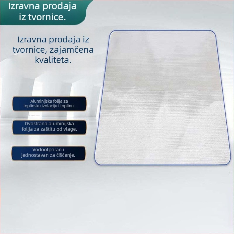 Vanjska podloga za piknik i kampiranje – vodootporna, lagana i prijenosna s aluminijskom folijom za zaštitu od vlage, za 4–6 osoba, dimenzija 200 cm