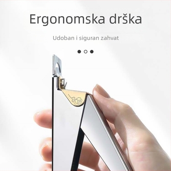 Nerđajući čelični alati za manikuru: škare za podrezivanje noktiju, U-oblikovane škarice za produžavanje umjetnih noktiju, škarice za francusku manikuru.