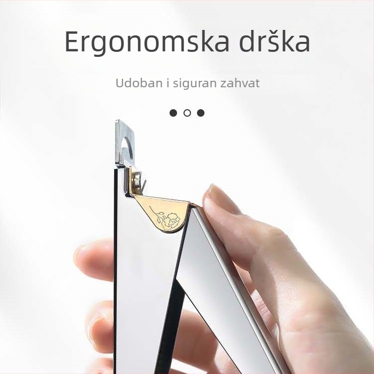 Nerđajući čelični alati za manikuru: škare za podrezivanje noktiju, U-oblikovane škarice za produžavanje umjetnih noktiju, škarice za francusku manikuru.