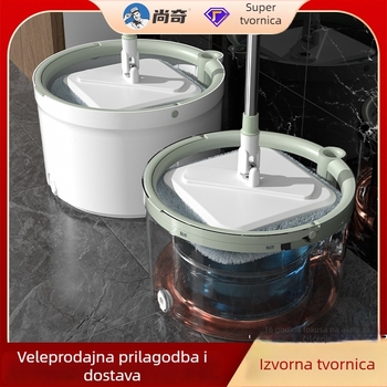 Okretni kanta za ploski mop, beskontakno pranje, odvajanje prljavštine, OEM prilagodba