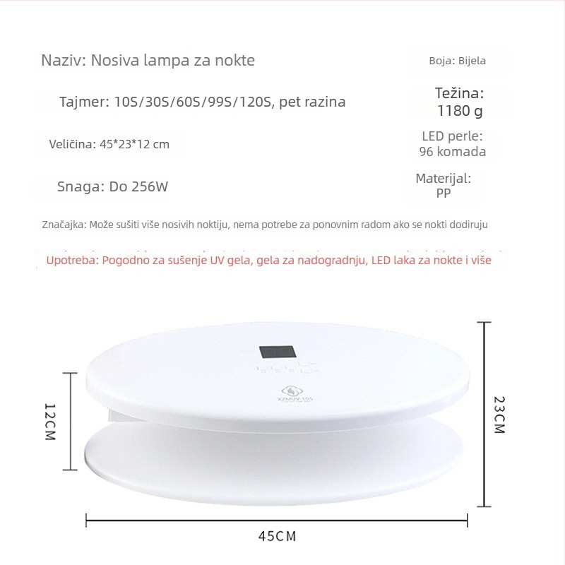 Pametna lampa za nokte s fototerapijom za gel nokte
