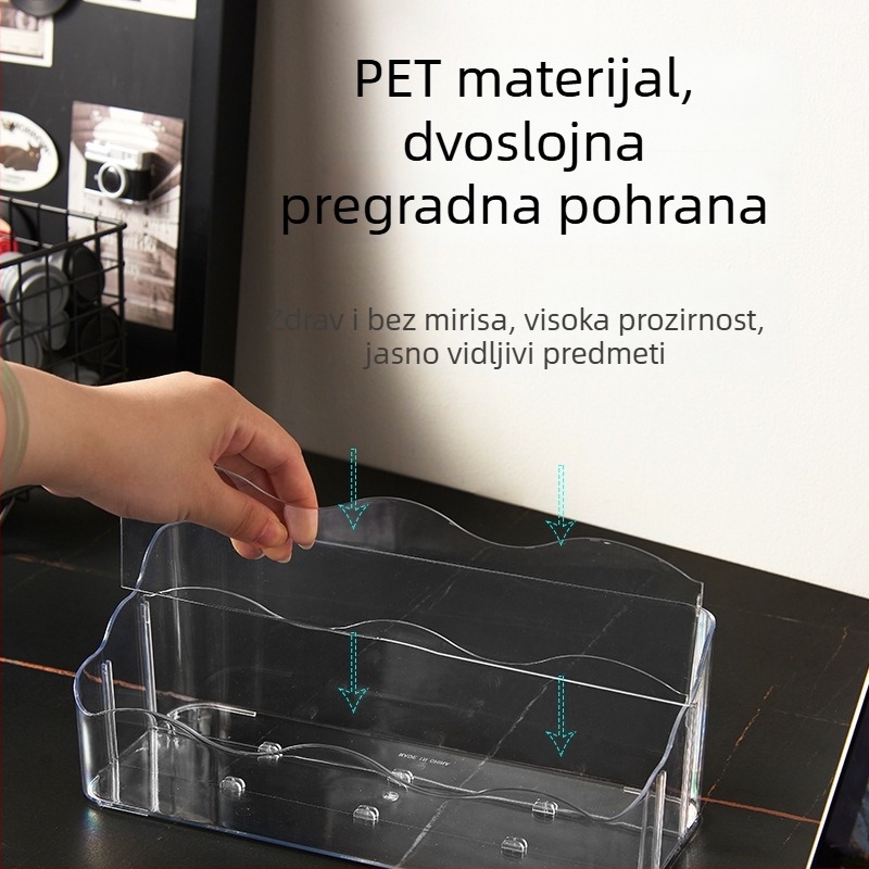 Prozirni akrilni organizator za ruževe – stolna kutija za kozmetiku s velikim kapacitetom, elegantan lagani luksuz