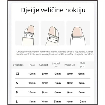 Dječji nosivi nokti s efektom mačjih očiju, ručno izrađeni, slatke naljepnice za nokte za djecu, nail art za djecu 3–10 godina