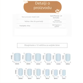 Francuski stil s bijelim rubom i lančanim uzorkom za nokte – naljepnice za nokte