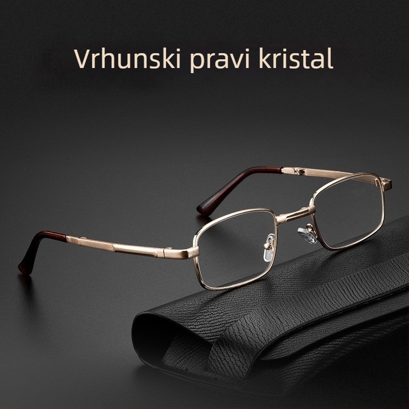 Sklopive naočale za čitanje, unisex, kristalno jasne HD, otporne na habanje i ogrebotine