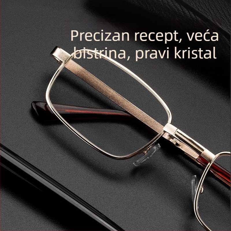 Sklopive naočale za čitanje, unisex, kristalno jasne HD, otporne na habanje i ogrebotine