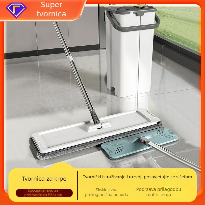Dongfang Liangjie 40 cm široki plosnati mop s bezdotnim stiskanjem – kućni set