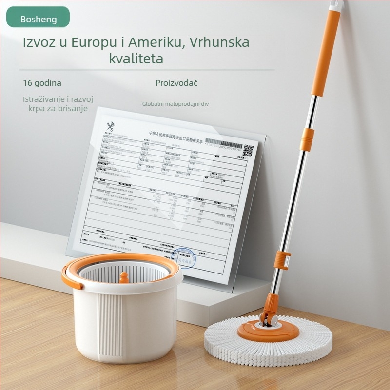 Rotirajući mop bez dodirivanja, s jednom kantom