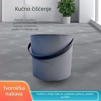 Kružna kanta za mop s integriranim pranjem i cijedjenjem, čišćenje bez dodirivanja za podove i pločice