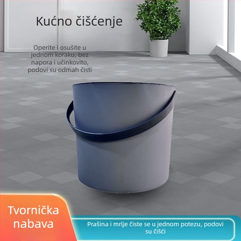 Kružna kanta za mop s integriranim pranjem i cijedjenjem, čišćenje bez dodirivanja za podove i pločice