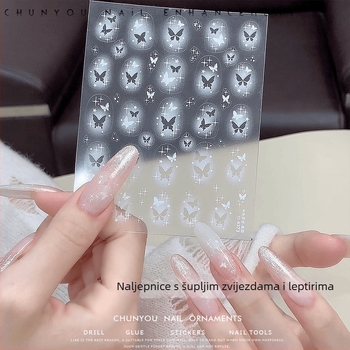 Naljepnice za nokte Star Dream – naljepnice s prorezanim motivom leptira