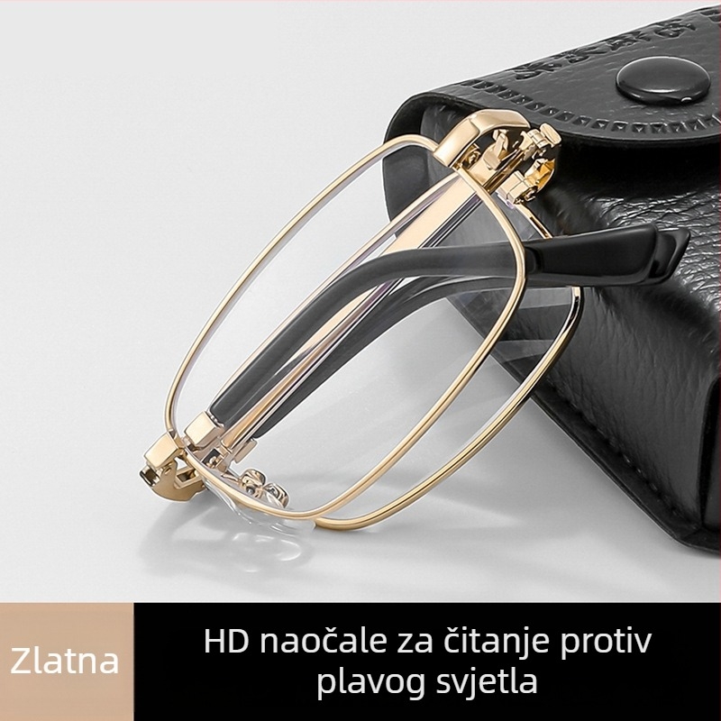 Novi sklopivi čitački naočale s filtrom protiv plavog svjetla, model 2233, visokokvalitetne povećavajuće naočale za muškarce, prijenosne