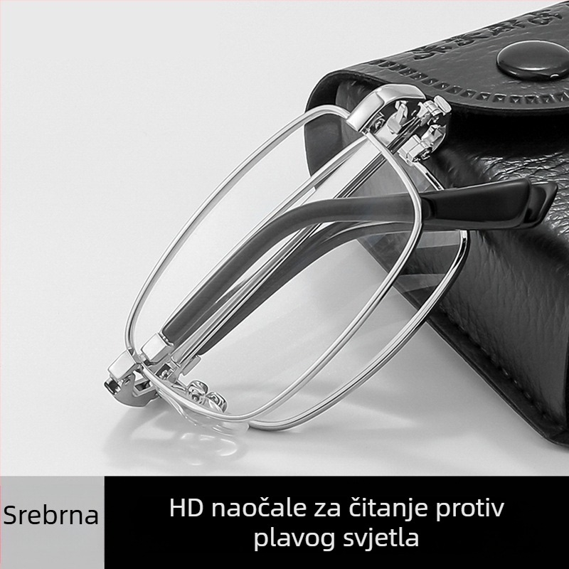 Novi sklopivi čitački naočale s filtrom protiv plavog svjetla, model 2233, visokokvalitetne povećavajuće naočale za muškarce, prijenosne