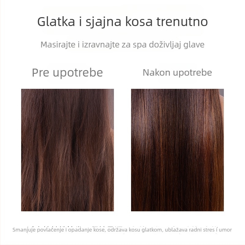 Drvena češalj s dlačicama od borove šišarke, njega kose, masaža vlasišta, glatke vlasi, volumen, zračni jastuk, za žene