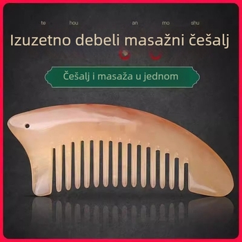 Češalj od ovčjeg roga za masažu vlasišta i njegu kose