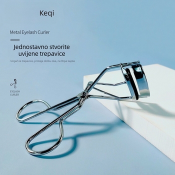 Keqi KQ1054 Uvijač za trepavice od nehrđajućeg čelika, pogodna za početnike, prilagođava se obliku očiju, jednostavan i elegantan dizajn