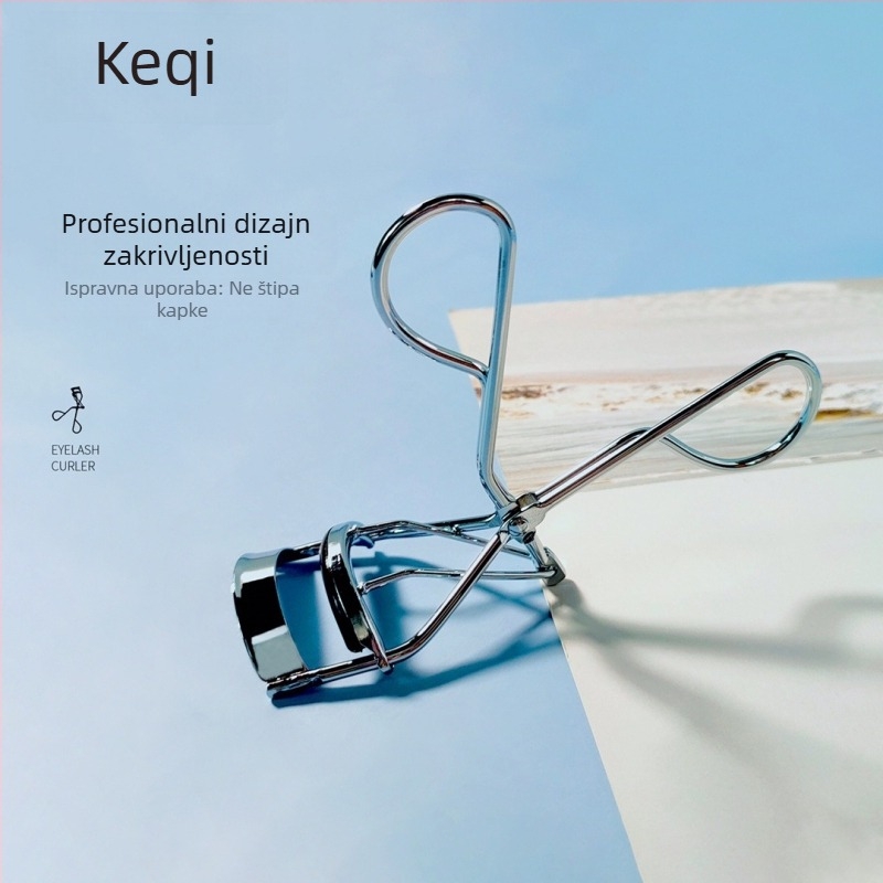 Keqi KQ1054 Uvijač za trepavice od nehrđajućeg čelika, pogodna za početnike, prilagođava se obliku očiju, jednostavan i elegantan dizajn
