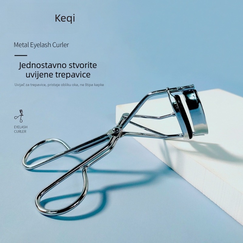 Keqi KQ1054 Uvijač za trepavice od nehrđajućeg čelika, pogodna za početnike, prilagođava se obliku očiju, jednostavan i elegantan dizajn