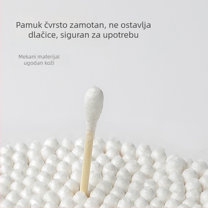 Jednokratni štapići od pamuka, snažno upijajući, višenamjenski, 200 komada