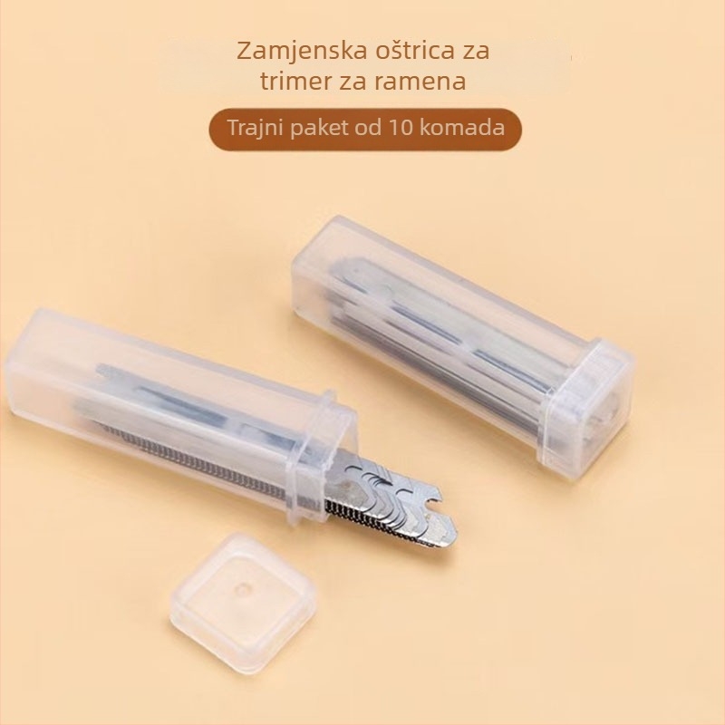 Nerđajući čelik – set od 10 zamjenskih oštrica za obrve – sigurnosne, otporne na ogrebotine, kozmetički alat