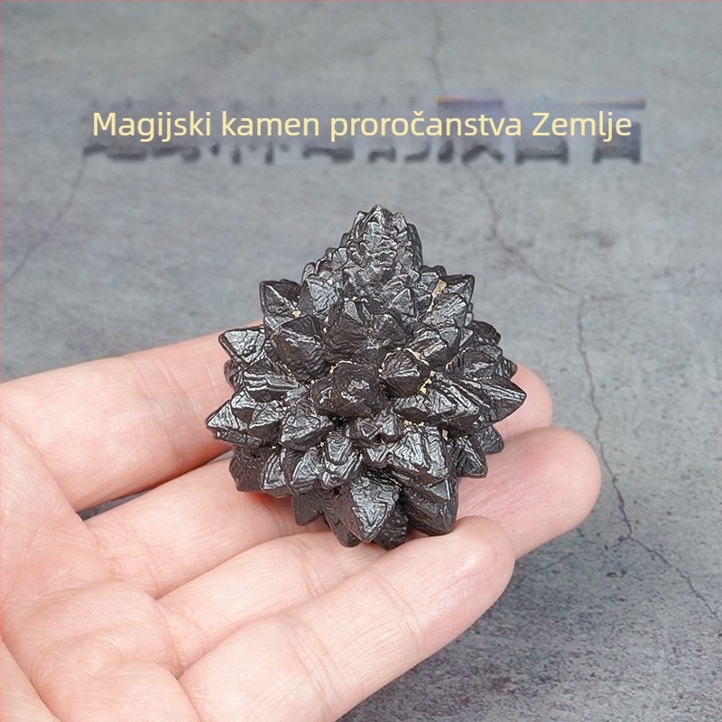 Egipatski kamen proročanstva — meteorit, sirovi uzorak minerala, dekorativni kamen, crni dijamant