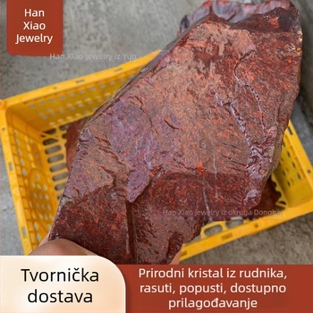 Prirodni krvavi kamen, sirovi kamen, dekorativan za rezbarenje i izlaganje