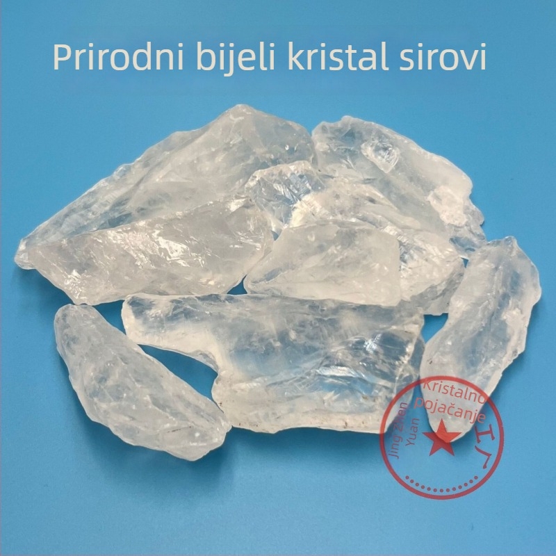 Prirodni bijeli kristal – sirovi kamen u obliku kralježnice, mineralni kristalni primjerak, dekorativni kristal