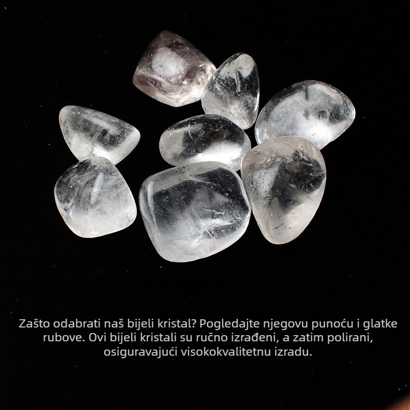 Prirodni bijeli kristalni kamenčići za dekoraciju – velike zrnja, Rain Flower kamenje