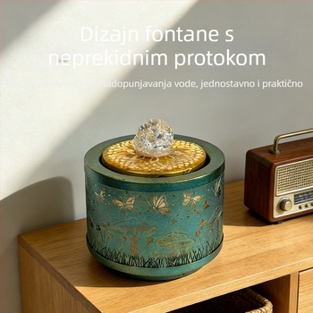 Novi kineski stil – ukras od željeza s leptirima i cvijećem, fontana s tekućom vodom, jednostavan dekor dnevnog boravka, talisman blagostanja