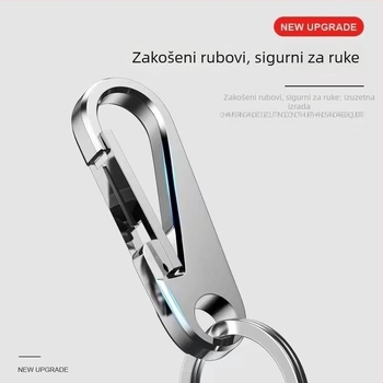 Ključevna privjesak od 304 nehrđajućeg čelika s kopčom za zaključavanje, ekstra debela, muški privjesak, vrhunska kvaliteta
