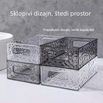 Prozirni akrilni stolni organizator za kozmetiku, grickalice i njegu kože – prozirna kutija za studentsku sobu
