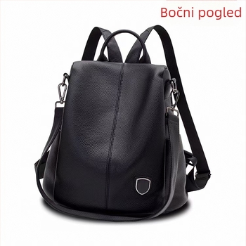 Ženski ruksak od prve sloje teleće kože, minimalistički dizajn za svakodnevnu uporabu i putovanja, zaštita od krađe, unutarnji džepovi, preko ramena, Jump Up