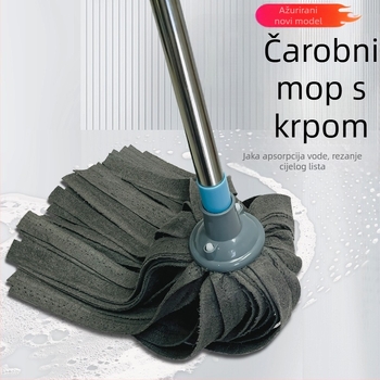 Mop od magične tkanine bez šavova, s ravnom glavom, upijajući za kućnu uporabu