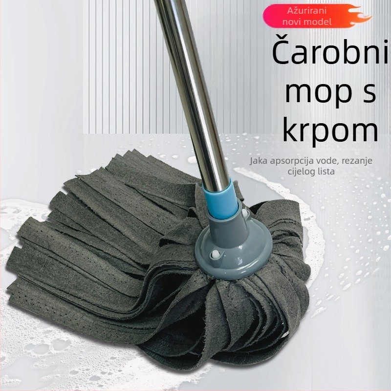 Mop od magične tkanine bez šavova, s ravnom glavom, upijajući za kućnu uporabu