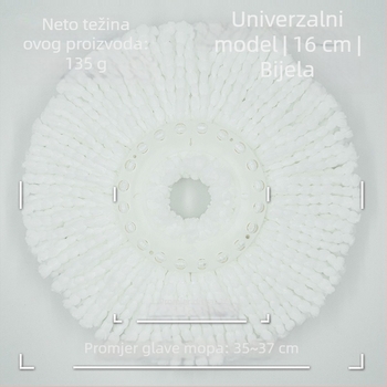 Shangqi pamučna glava za mop, univerzalna, rotirajuća, s kružnim diskom