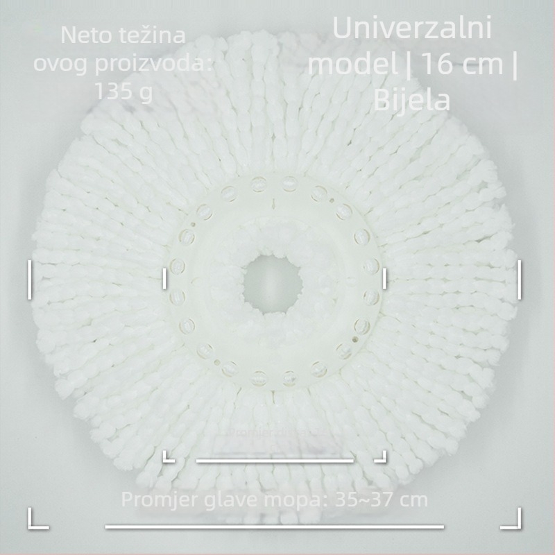 Shangqi pamučna glava za mop, univerzalna, rotirajuća, s kružnim diskom