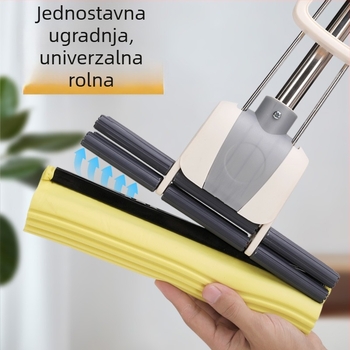 Rolna glava mop spužve, upija, zamjenska glava od gume i pamuka, universalna 273338CM