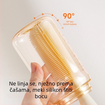 Set četkica za čišćenje bočice s silikonskom četkom za čašu, četkice za dudice i slamke