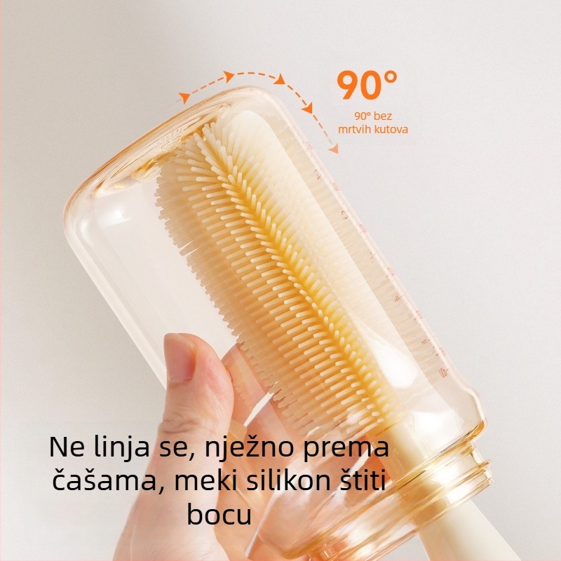 Set četkica za čišćenje bočice s silikonskom četkom za čašu, četkice za dudice i slamke