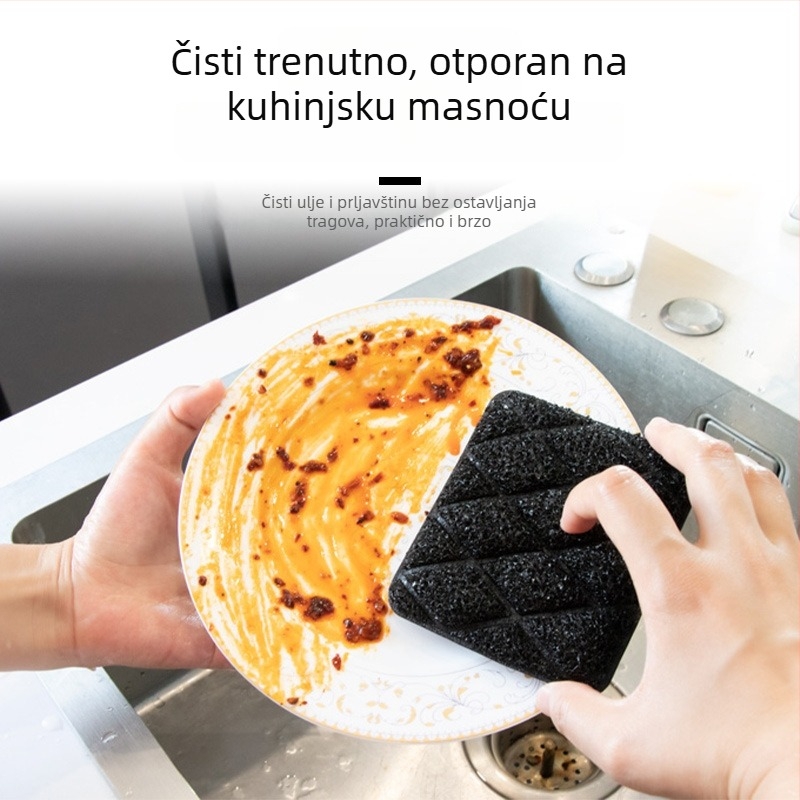 Set od 3 dvostrano čistih spužvi za pranje posuđa i lonaca