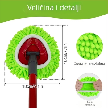 Zamjenska glava za rotirajući mop Vileda/O-Cedar RinseClean, chenille, druga generacija