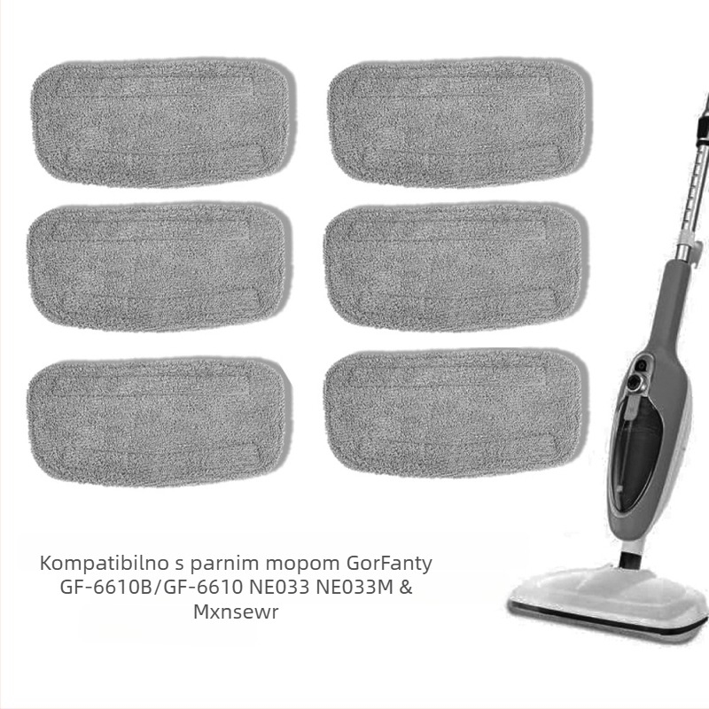 GorFanty GF-6610 parni mop — glava mopa od tkanine s zamjenjivom čistilnom podlogom