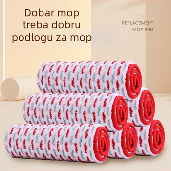 Ravna krpa za mop s kopčom za pričvršćivanje, debeli zamjenski krpa za čišćenje podova, apsorpcijski pravokutni dodatak