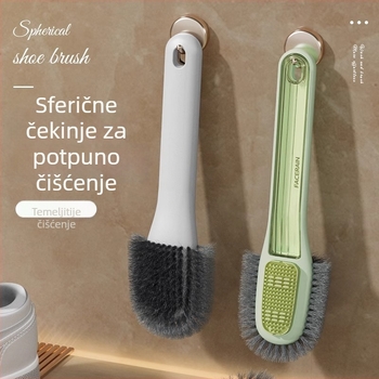 Dvostruka četka za cipele s pet stranica za njegu nubuka i velura